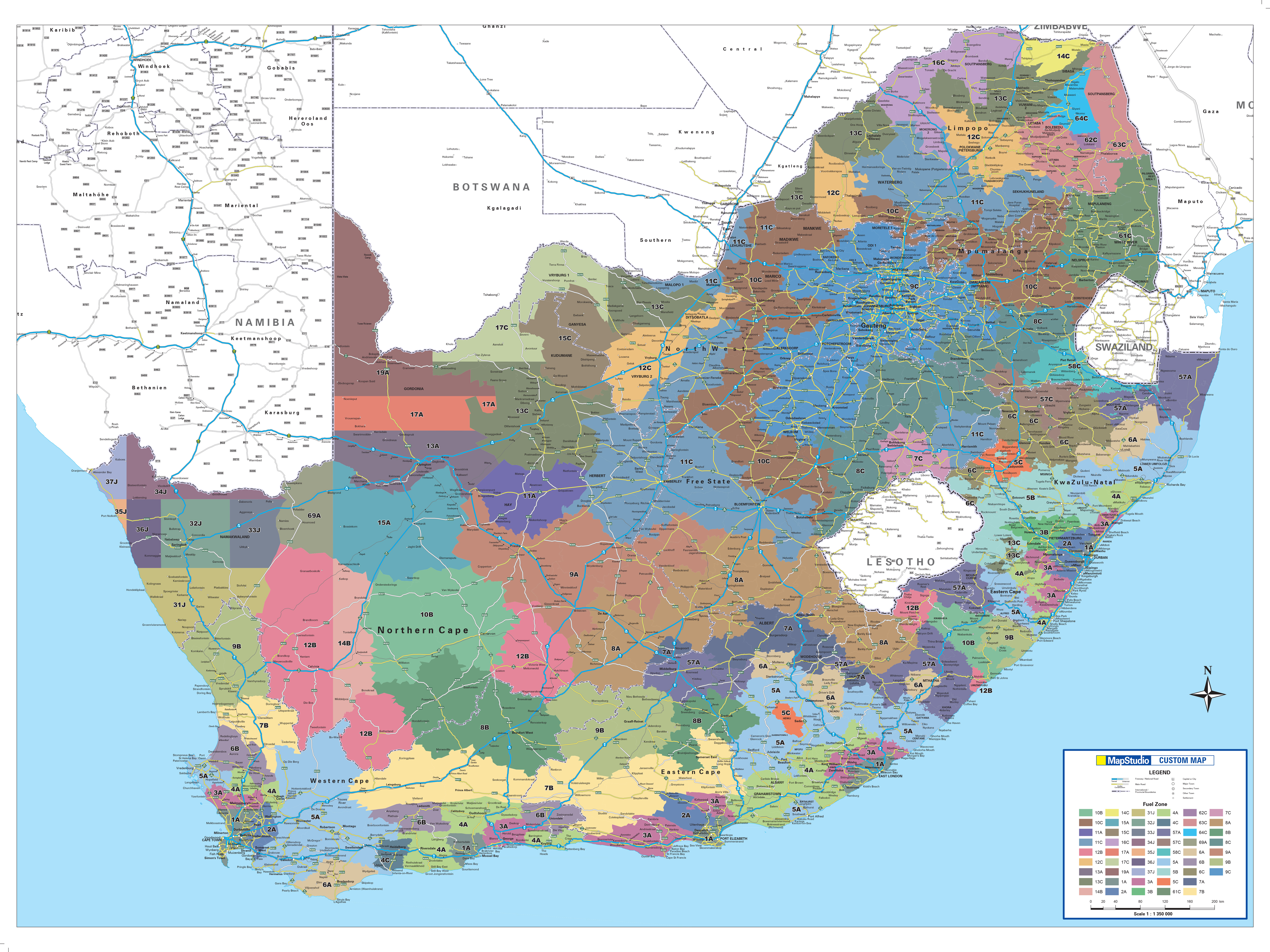 SA Fuel Zone Map